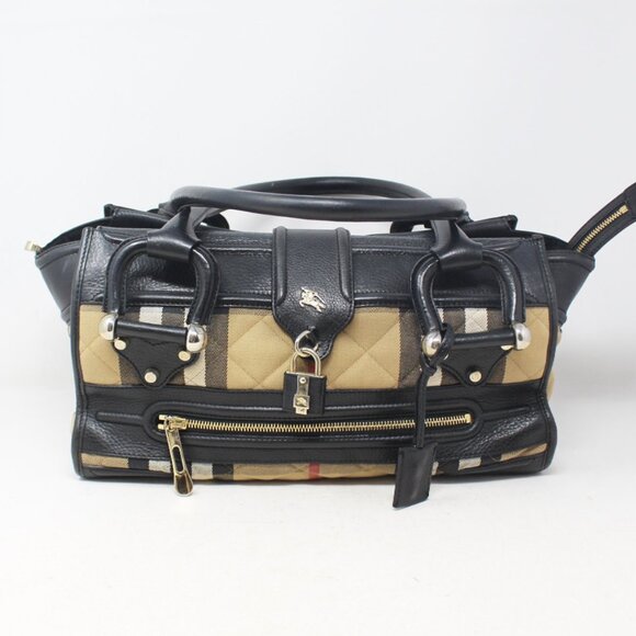 Burberry #LJ9Z7X House Check Quilted Large Tote Bag - Picture 1 of 7